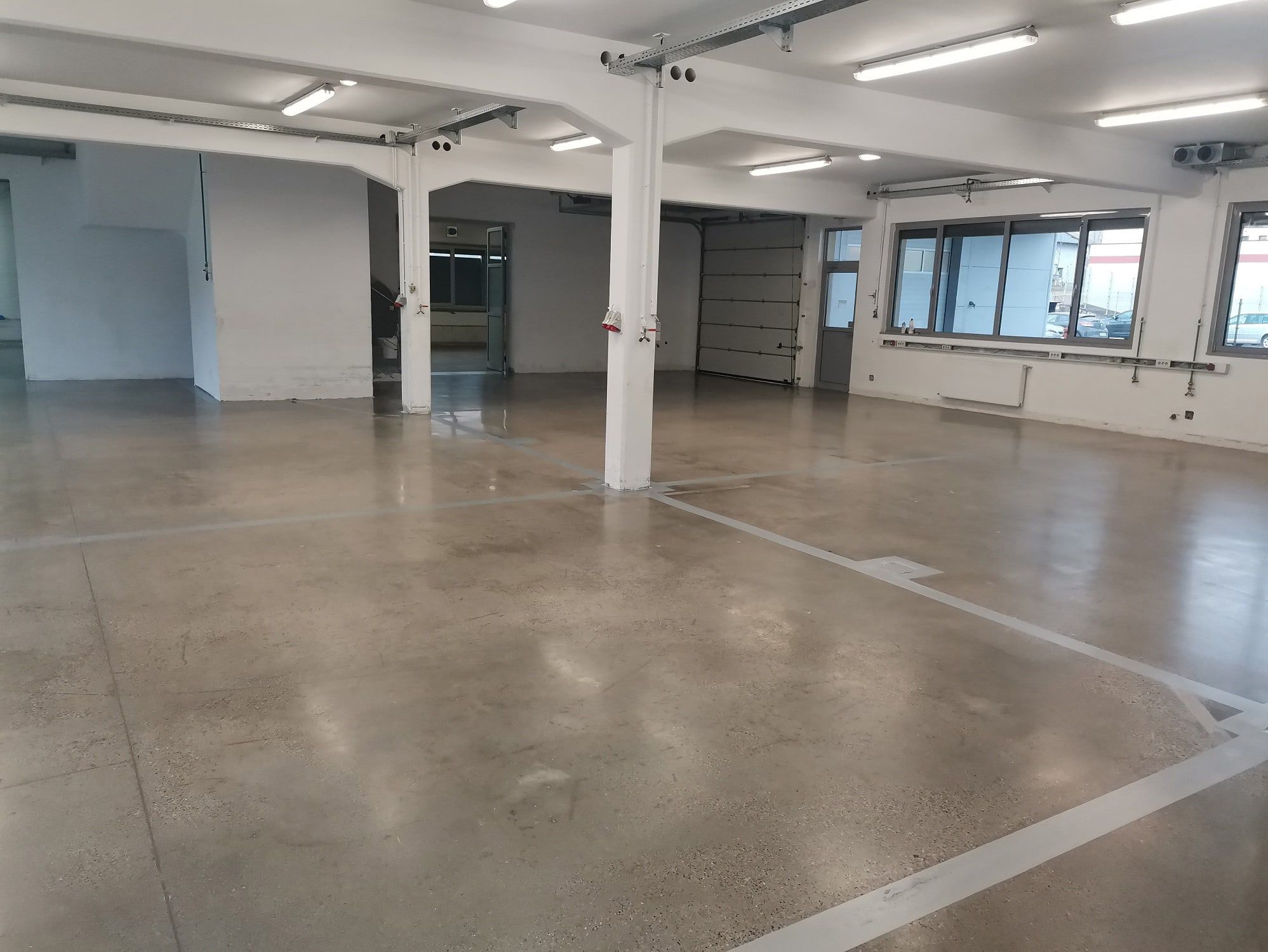After: Damaged concrete before and after treatment