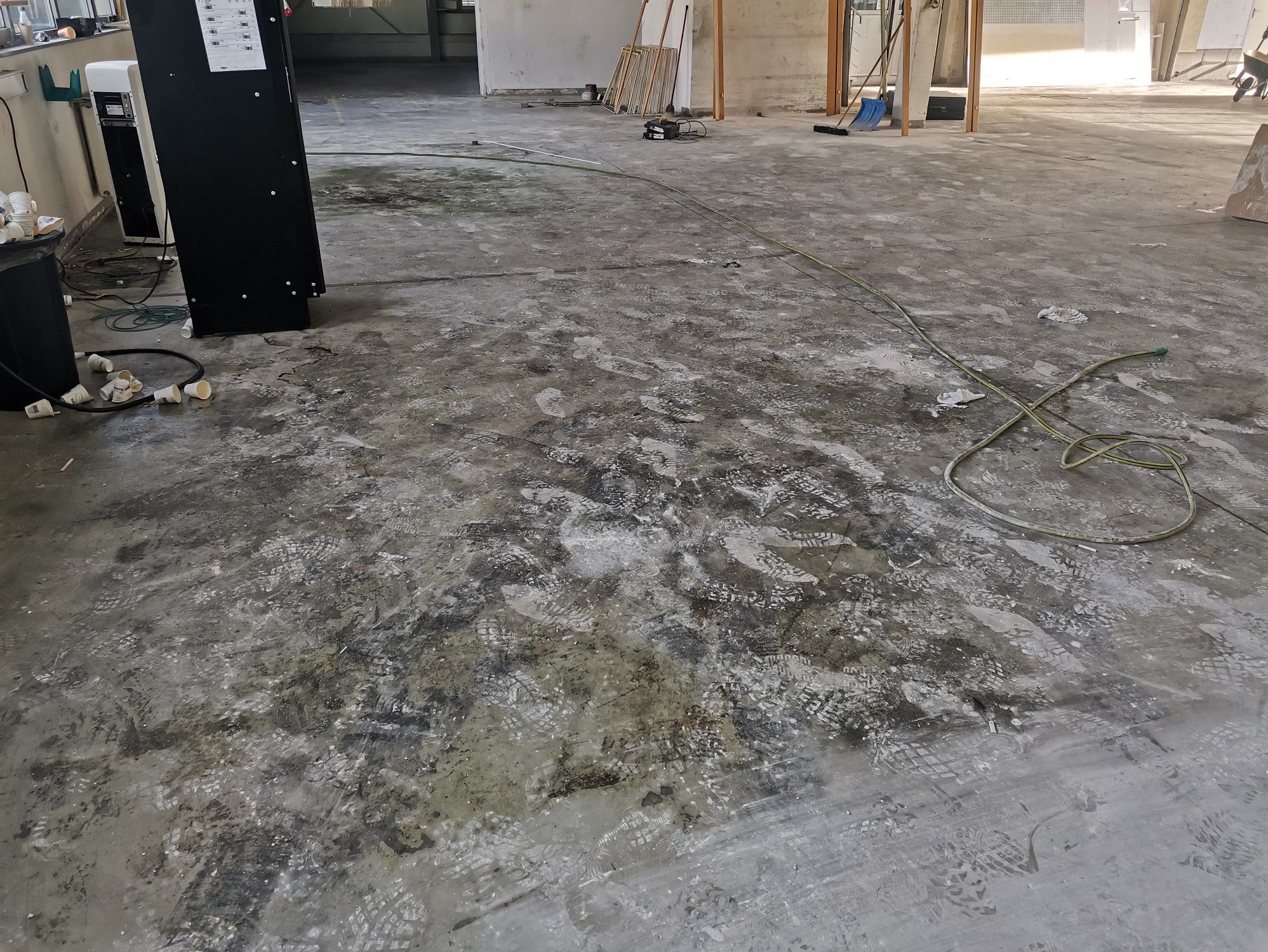 Before: Damaged concrete before and after treatment
